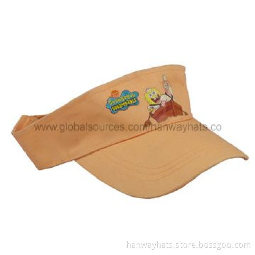 Kids' Colorful Sun Visor Hat with Embroidered Logo and Velcro Strap at BackNew